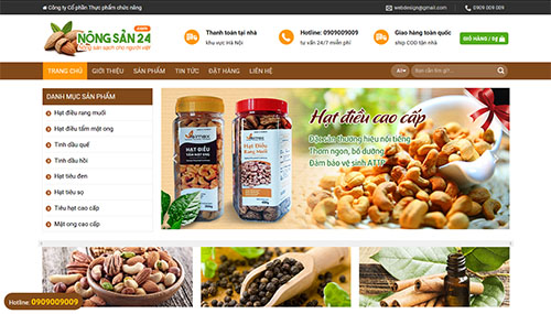 Source web nông sản hạt đều các loại rau củ quả