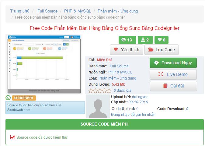 Hướng dẫn tải Code