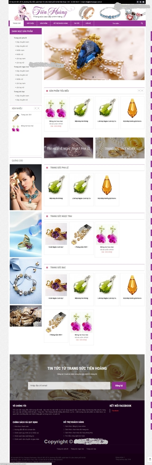 Share source wordpress website chuyên bán vàng bạc đá quý JSC