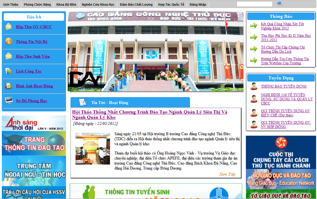 Scodewweb quản lý thông tin cá nhân Giáo Viên-Sinh viên và tin tức Trường Đại Học