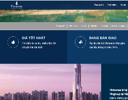 Website giới thiệu về dự án VIN HOME center park bằng wordpress