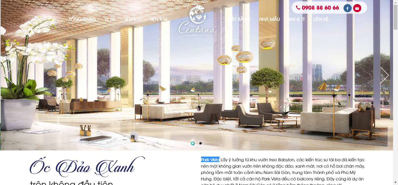 Source website dự án ốc đảo xanh Park Vista