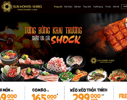 Website giới thiệu bbq món ăn buffet đặt lịch wordpress