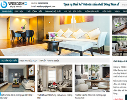 Website thiết kế nội thất tông đen trắng responsive