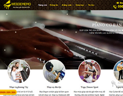 Website khóa học âm nhạc yoga gym nghệ thuật
