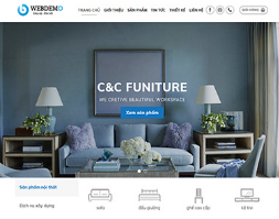 Website thiết kế nội thất tông xám chuẩn seo