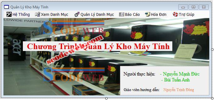 Code chương trình quản lý kho máy tính C#