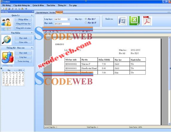Phần mềm quản lý điểm học sinh - sinh viên Java
