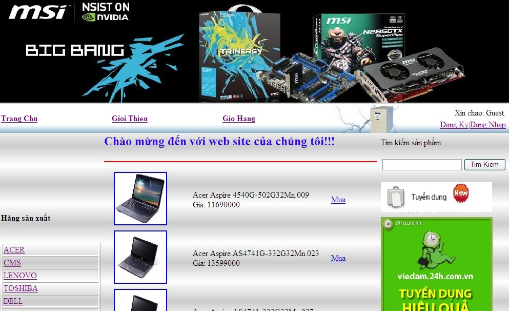 Free Full code đồ án website bán laptop PHP + Báo cáo