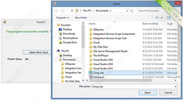 Share Source code truyền file qua mạng lan File Transfer C#